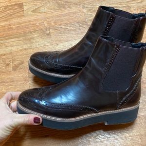 Zara women burgundy boots